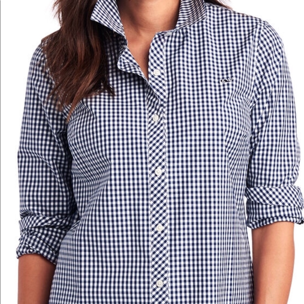 Mini Gingham Classic Button Down Shirt - with box